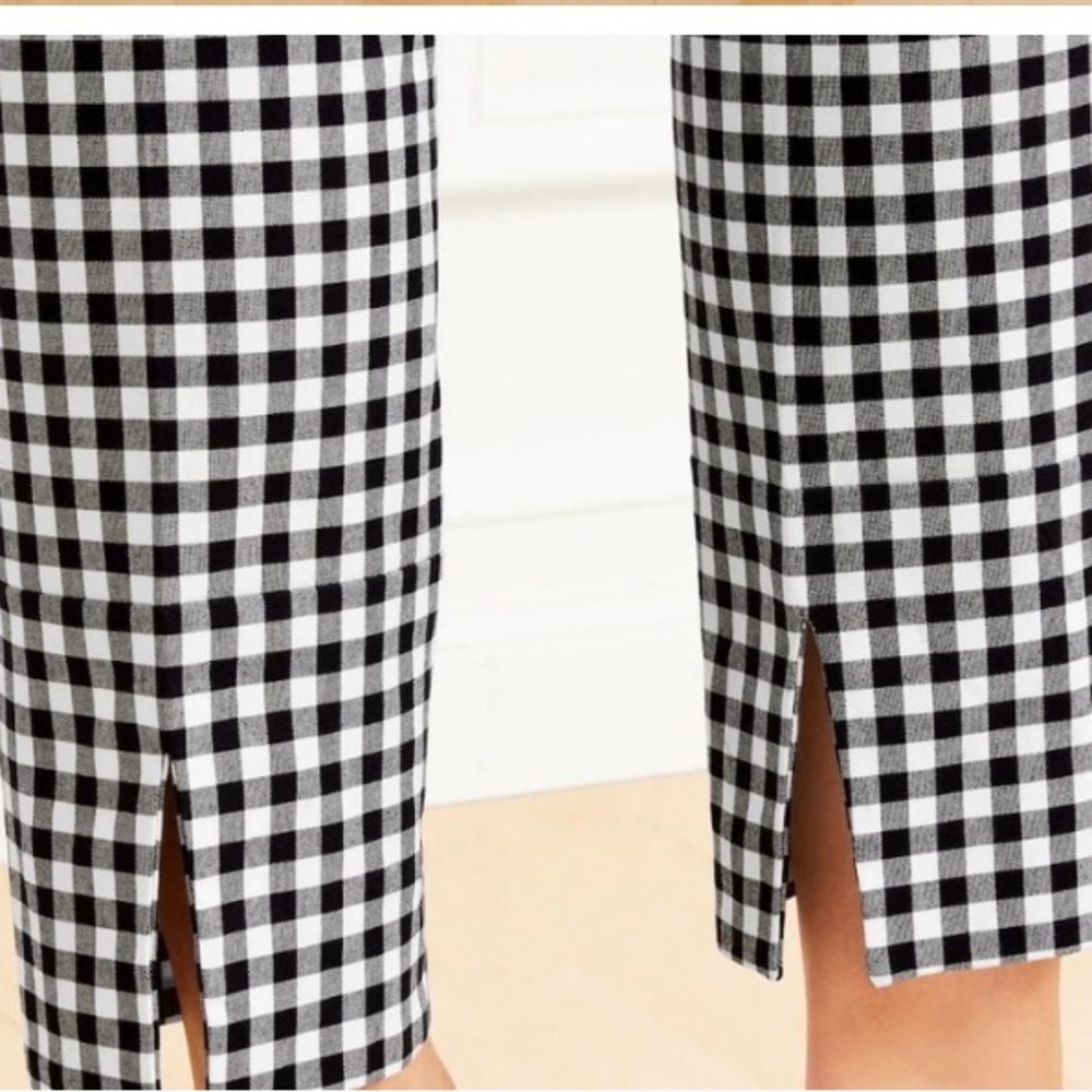 NWT TALBOTS CHATHAM GINGHAM CHECK ANKLE PANT 16 W
